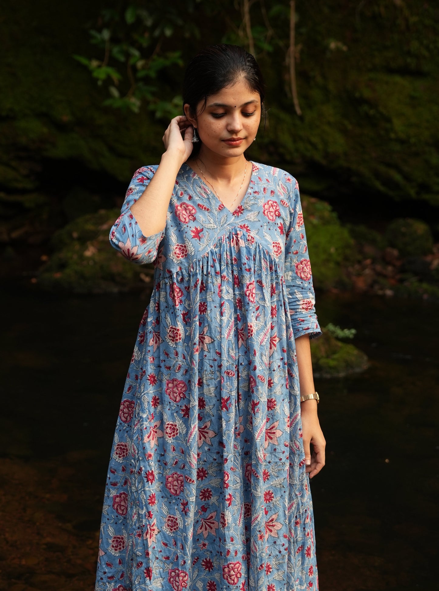 Amitha Jobin’s Blue Alia Cut Dress