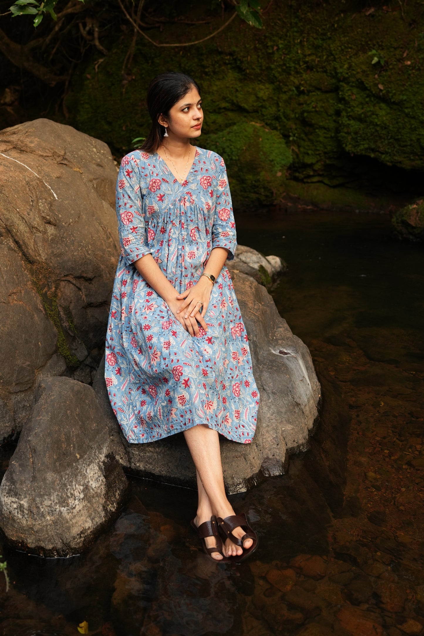 Amitha Jobin’s Blue Alia Cut Dress