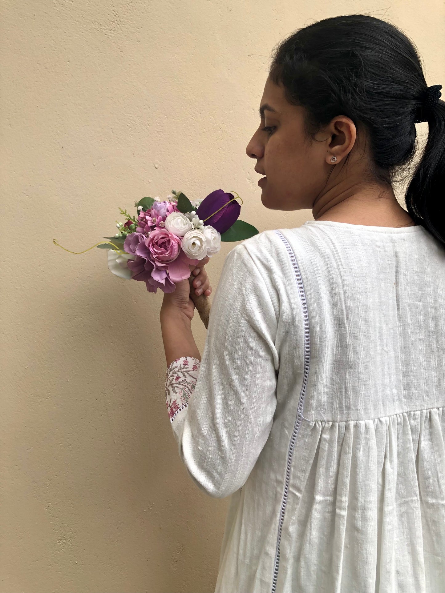 Buy authentic khadi cotton dresses handspun by artisans. This handwoven white khadi dress elevates your summer clothing into elegance. Check out our entire collection!