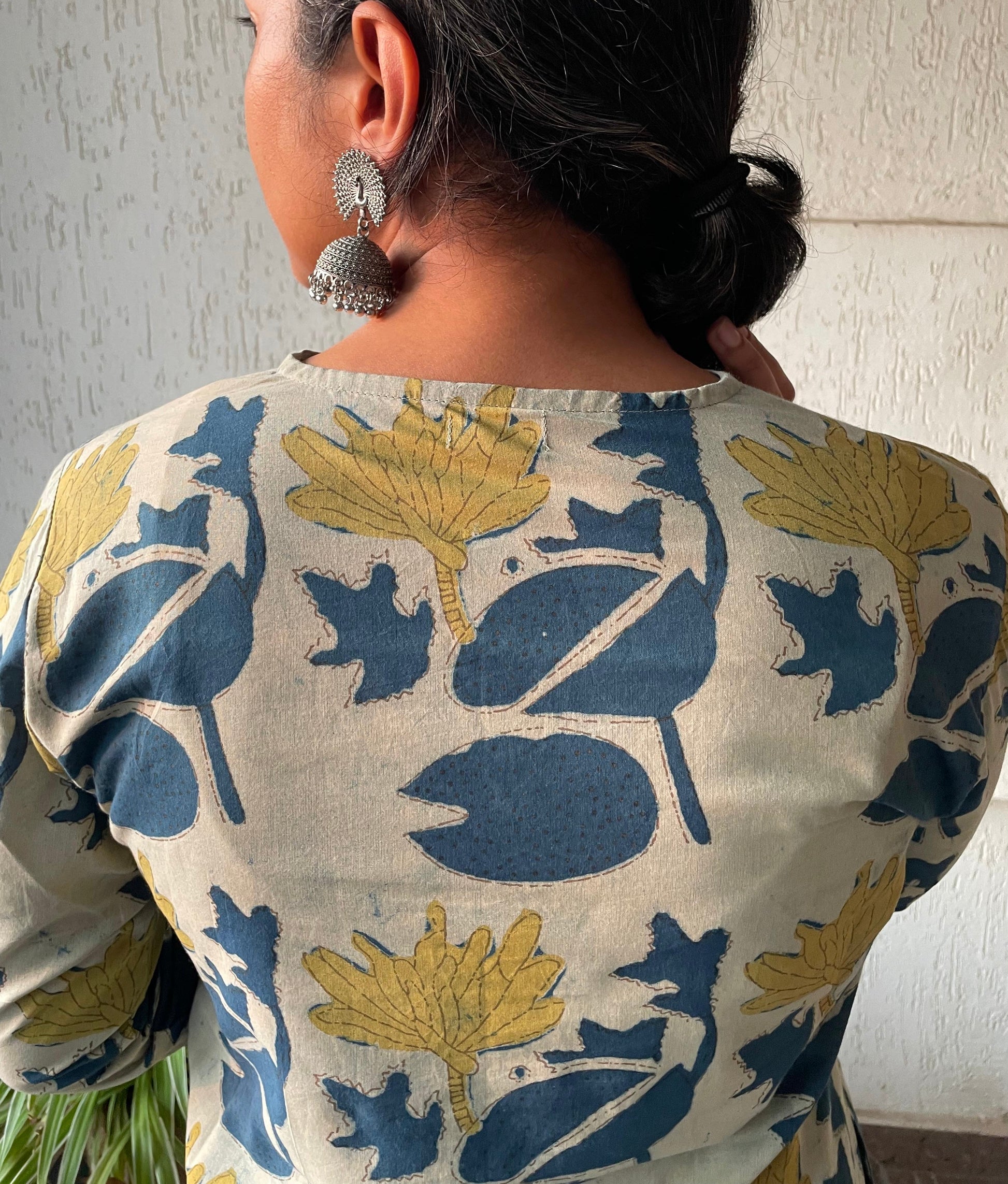 Shop dabu hand block print kurta in indigo. Perfect for Indian summers.