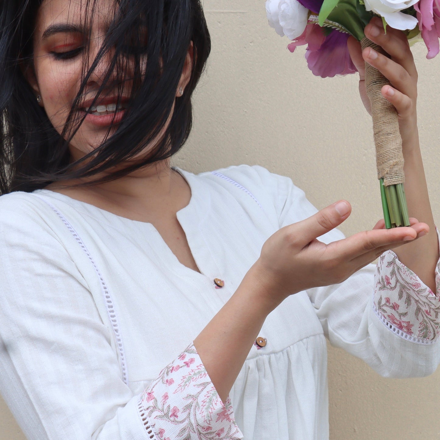 Buy authentic khadi cotton dresses handspun by artisans. This handwoven white khadi dress elevates your summer clothing into elegance. Check out our entire collection!